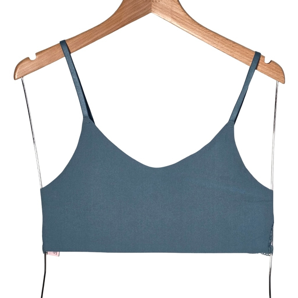 Victoria’s Secret Lace Bralette Teal Blue Wireless Stretch Bra Size Medium NEW